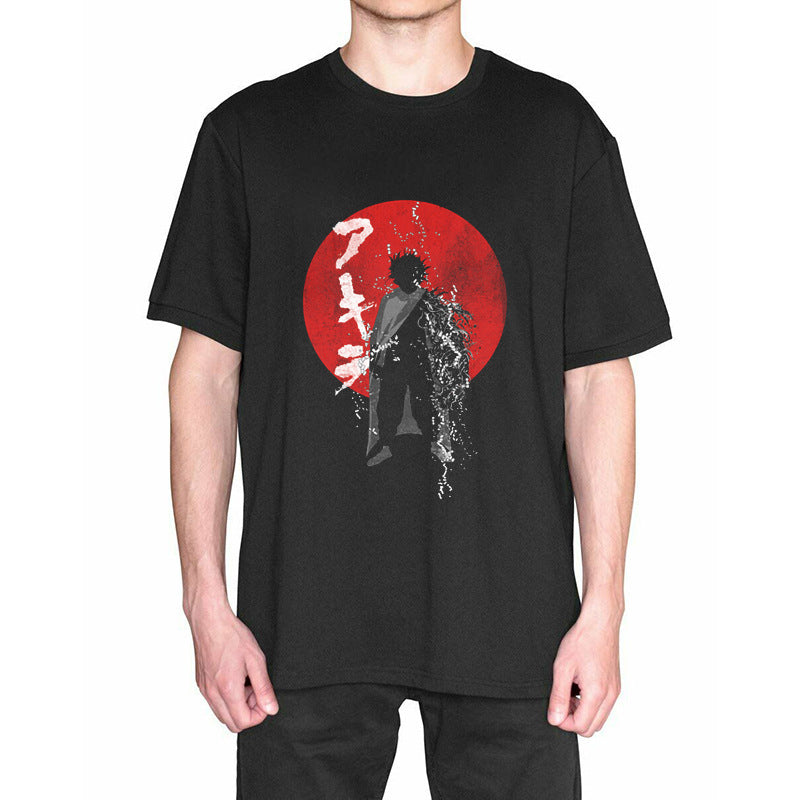 Men's Akira capsule tee men in black featuring bold graphic design and relaxed fit
