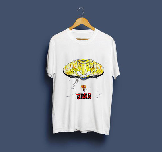 MONO//FIT Akira capsule tee men featuring a vibrant graphic design on a white T-shirt