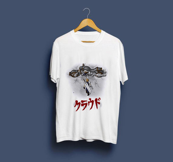MONO//FIT Akira capsule tee men featuring a unique graphic design on a white t-shirt
