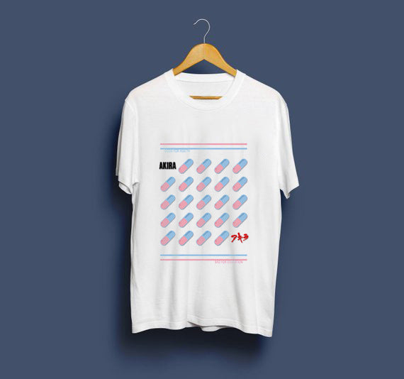 Akira capsule tee men featuring a stylish graphic design on a white T-shirt by MONO//FIT