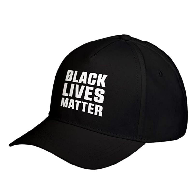 MONO//FIT Men's Black Lives Matter Cap with Bold White Lettering for Stylish Advocacy