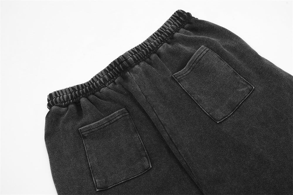 Stylish black shorts for men with a comfortable elastic waistband and back pockets