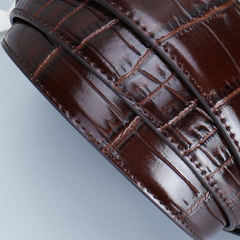 MONO//FIT Business leather belt for men's in sleek brown with a textured finish