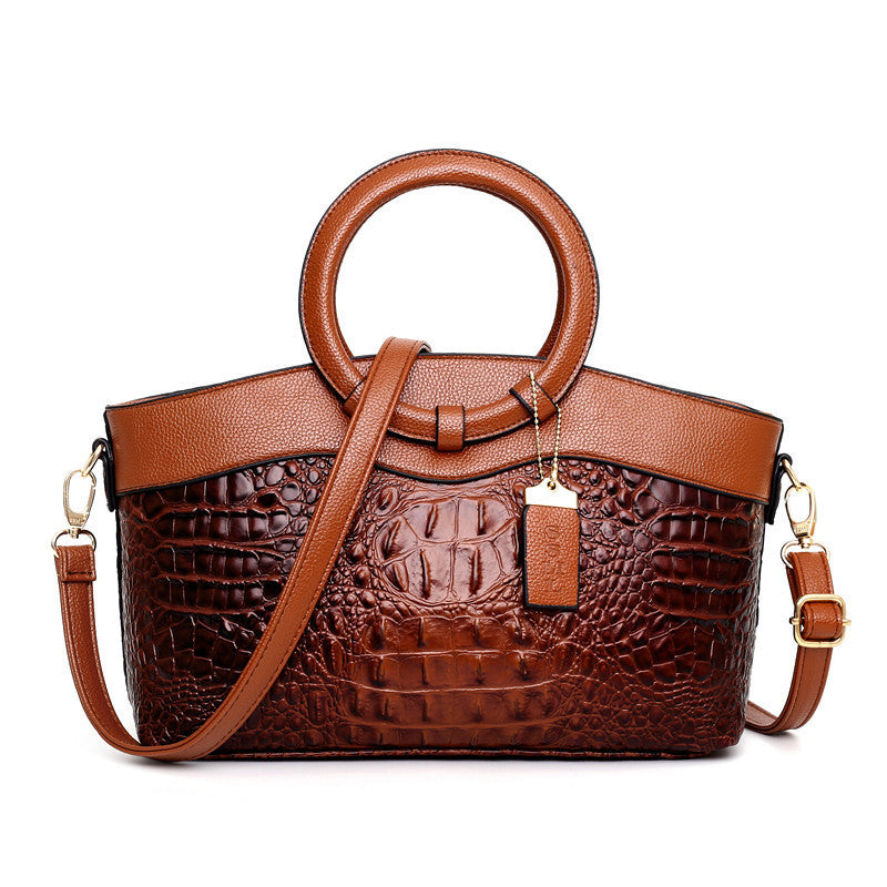 MONO//FIT stylish brown casual ladies handbags with unique textured design and handle