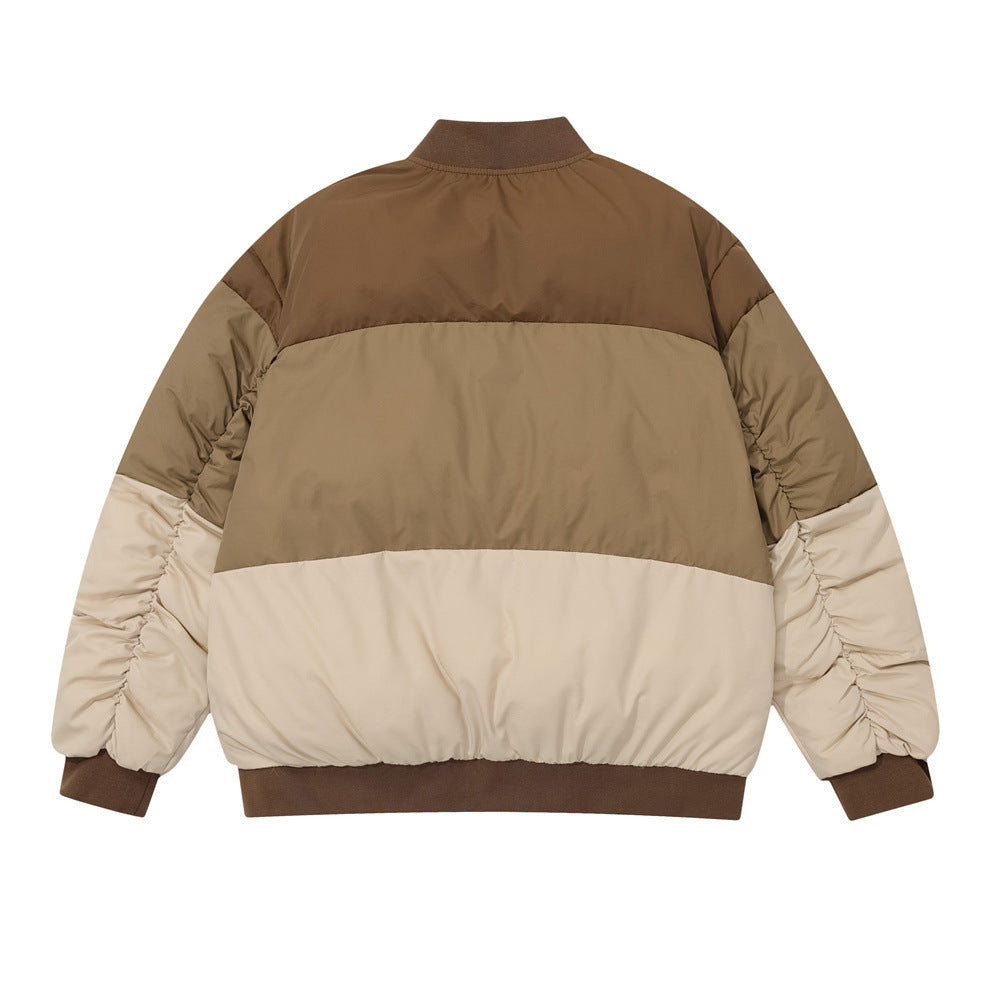 MONO//FIT color contrast men's jacket in earthy tones with a stylish padded design