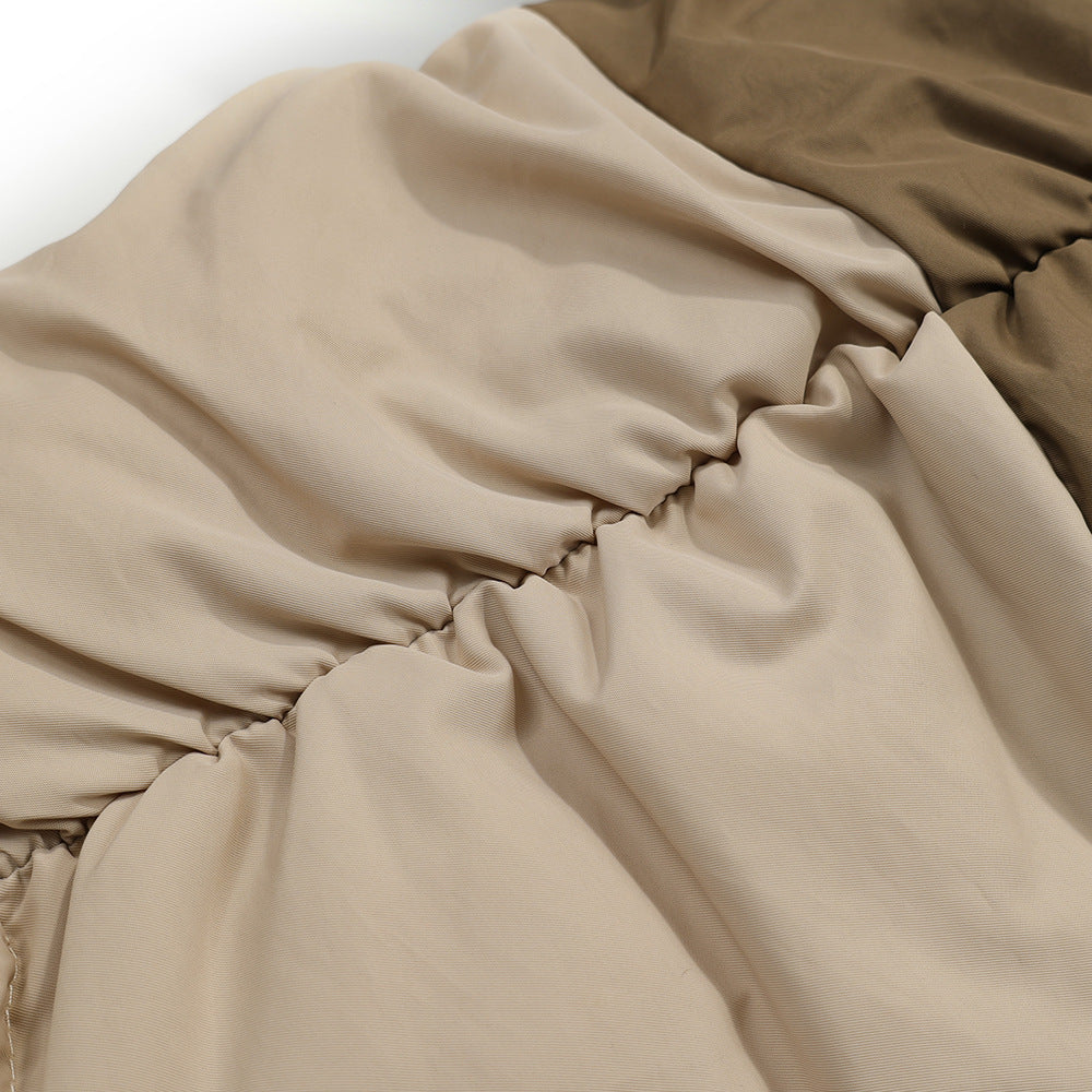 MONO//FIT color contrast men's jacket featuring soft fabric and gathered design details