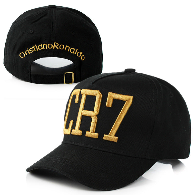 MONO//FIT black CR 7 cap for big fans featuring embroidered logo and adjustable strap