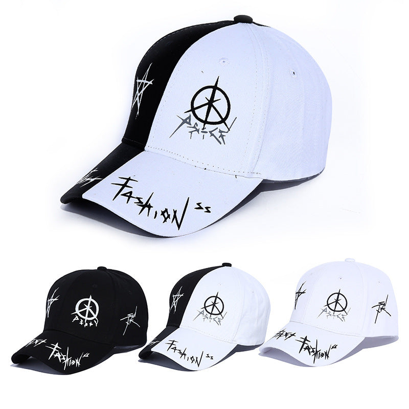 Custom graffiti men cap in black and white with stylish designs and comfortable fit