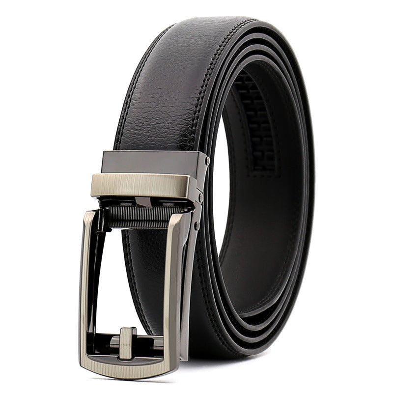MONO//FIT Black Leather Belt for Men with Stylish Silver Buckle and Durable Design