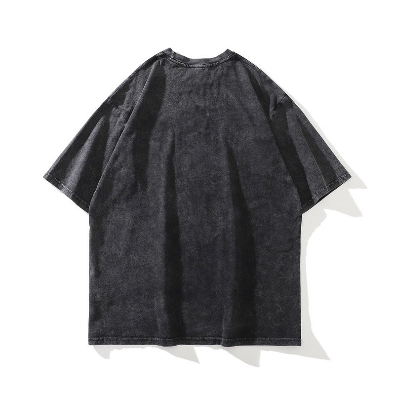 Back view of MONO//FIT streetwear bear graphic tee in black, featuring a relaxed oversized fit