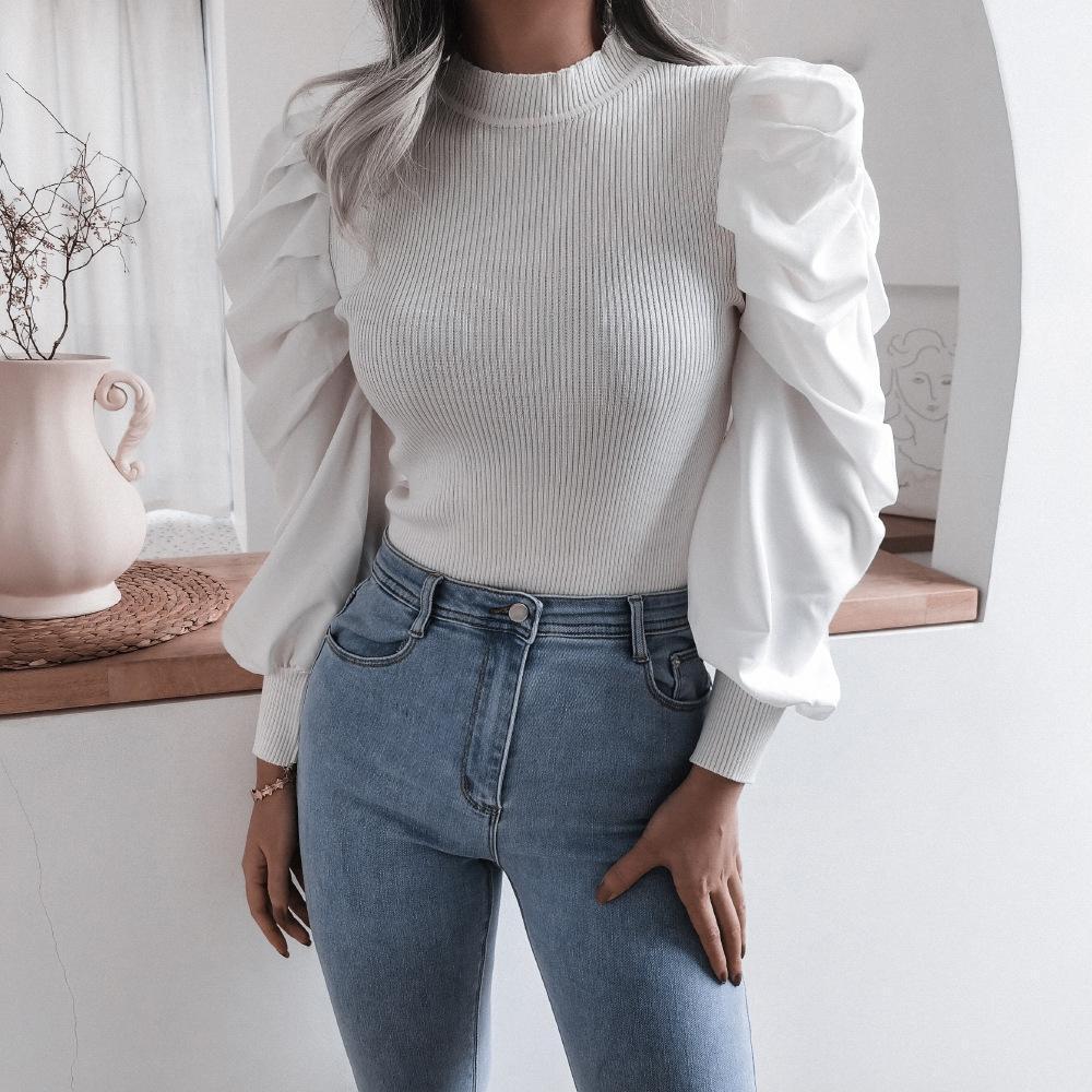 MONO//FIT Women's Puff Sleeve Blouse in White