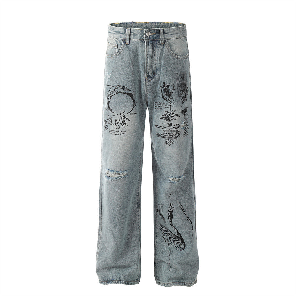 MONO//FIT Men's Graffiti Jeans with Unique Designs