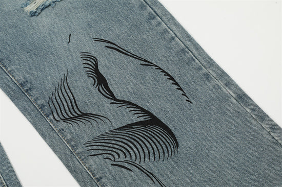 MONO//FIT Men's Graffiti Jeans with Unique Designs