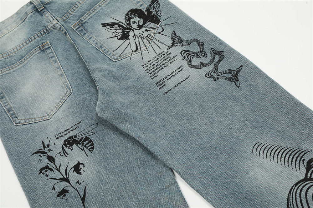 MONO//FIT Men's Graffiti Jeans with Unique Designs