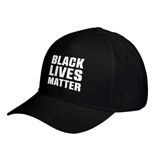 MONO//FIT Men's Black Lives Matter Cap with Bold White Text for Activism and Awareness