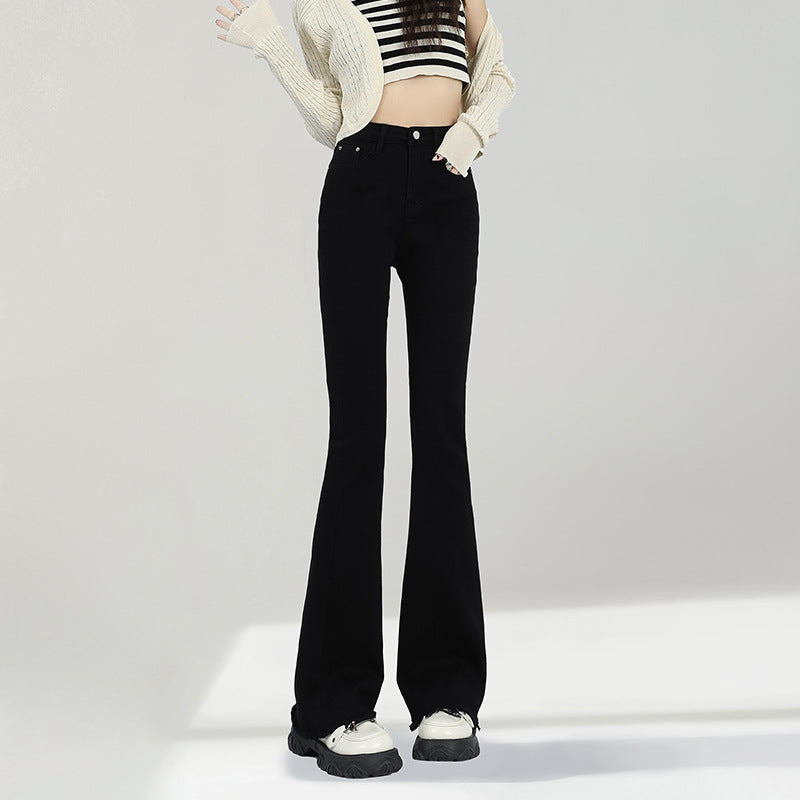 Stylish black weila jeans women with a fitted waist and flared legs for a trendy look