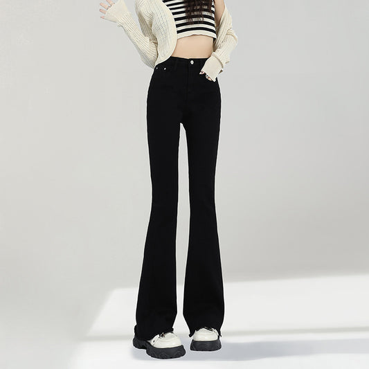 Stylish black weila jeans women with a fitted waist and flared legs for a trendy look