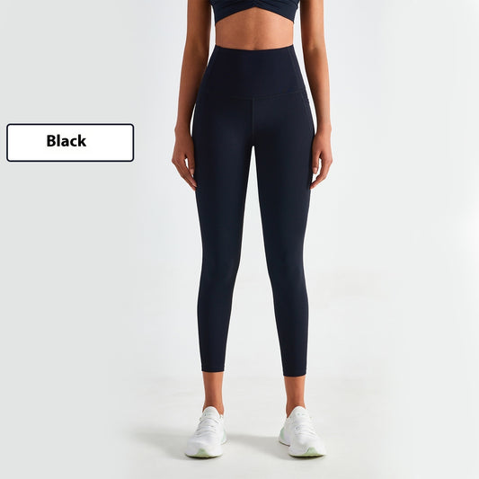 Stylish black women's fitness leggings with a high waist for optimal comfort and support during workouts
