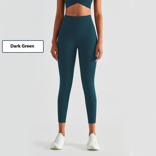 Dark Green women's fitness leggings designed for comfort and flexibility during workouts