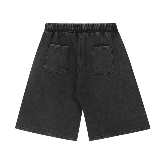 Stylish black shorts for men with a relaxed fit and two back pockets
