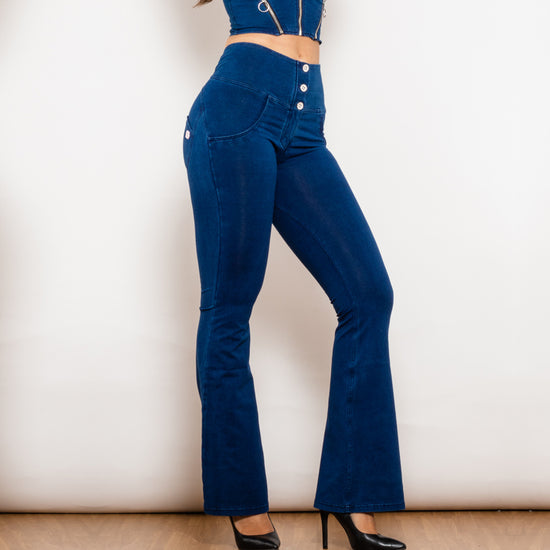 MONO//FIT bum lift jeggings dark blue with high-waist design for a flattering fit
