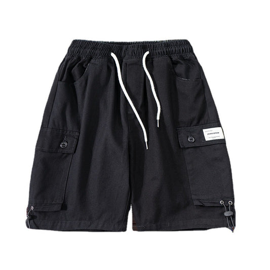 MONO//FIT casual black shorts men with elastic waistband and side pockets for comfort