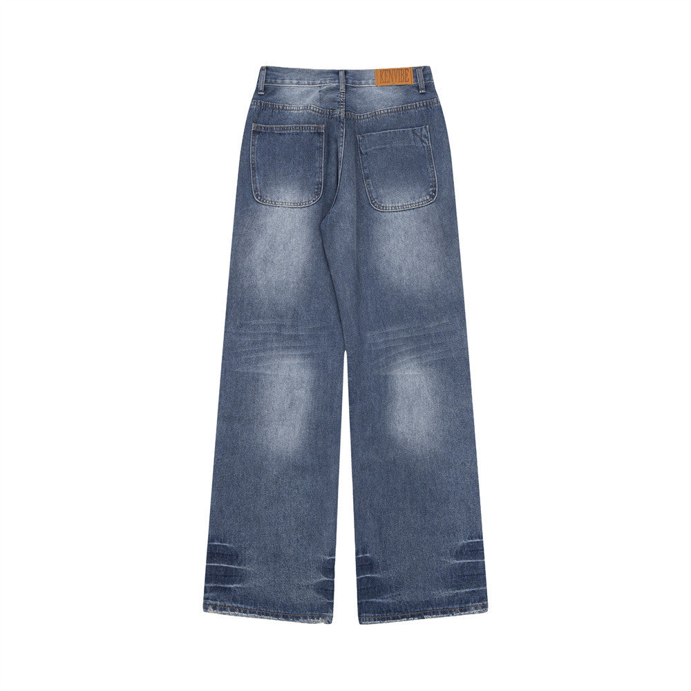 MONO//FIT casual embroidered denim men with a relaxed fit and classic blue wash for versatile styling