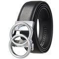  Chrome Buckle 118 Black Belt