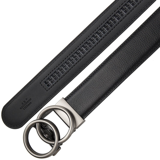 MONO//FIT Comfort leather belt for men with sleek design and metal buckle for stylish outfit coordination