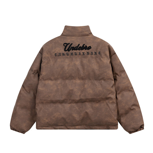 MONO//FIT Cotton Padded Winter Jacket in Brown with Undeplo Branding on the Back