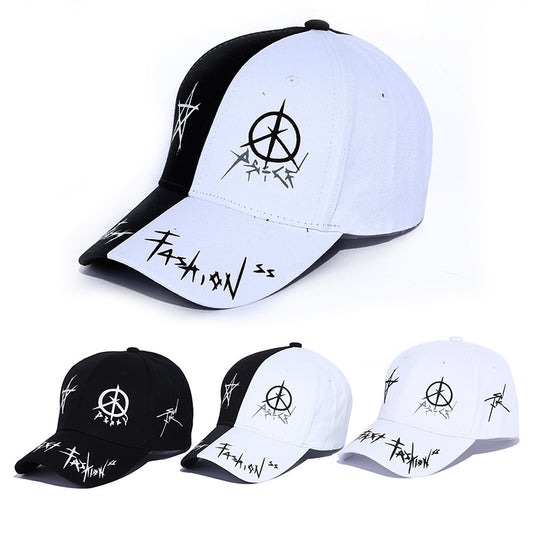 Custom graffiti men cap in black and white with stylish designs and comfortable fit