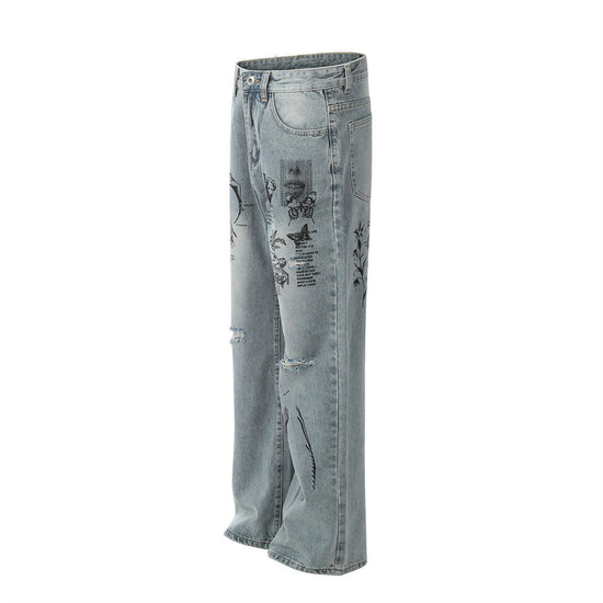 MONO//FIT Men's Graffiti Jeans with Unique Designs
