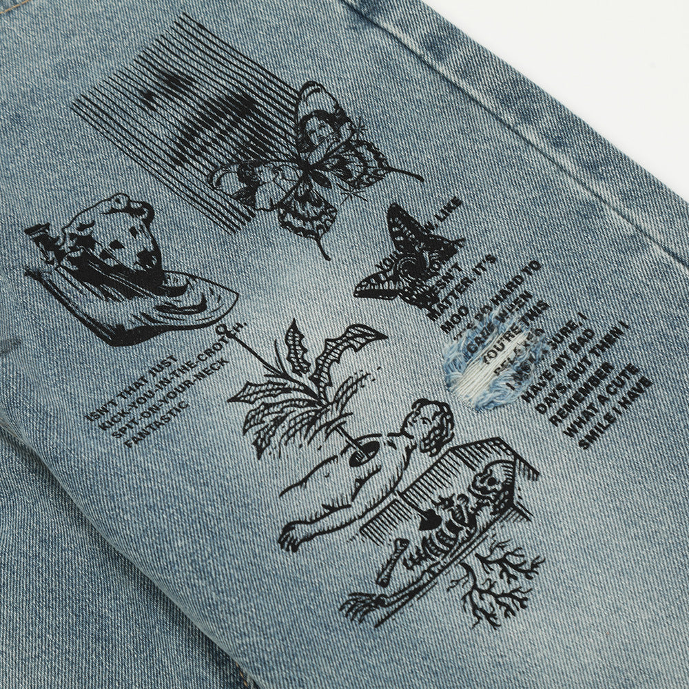 MONO//FIT Men's Graffiti Jeans with Unique Designs