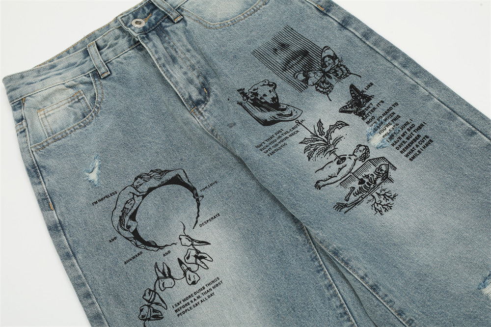 MONO//FIT Men's Graffiti Jeans with Unique Designs