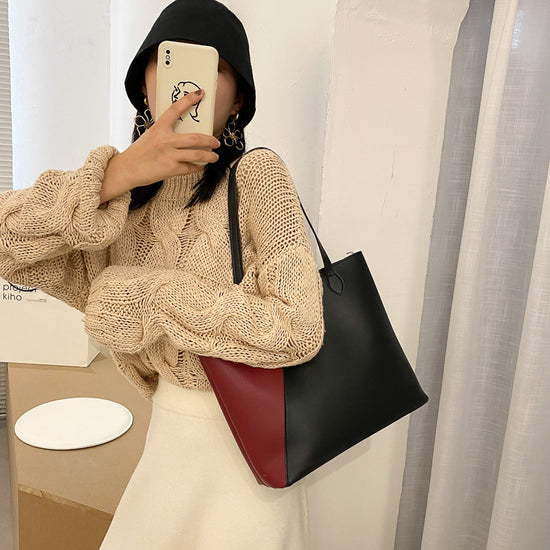 Stylish MONO//FIT fashion shoulder bag for women in black and red design, perfect for everyday use