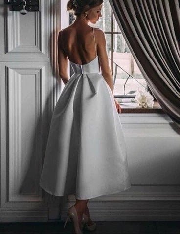 Elegant back view of a MONO//FIT white dress ideal for formal occasions, perfect formal dresses for women