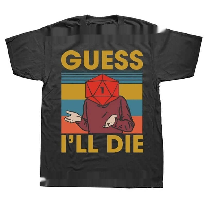 MONO//FIT Graphic RPG T-shirts featuring a whimsical design with a character and dice theme