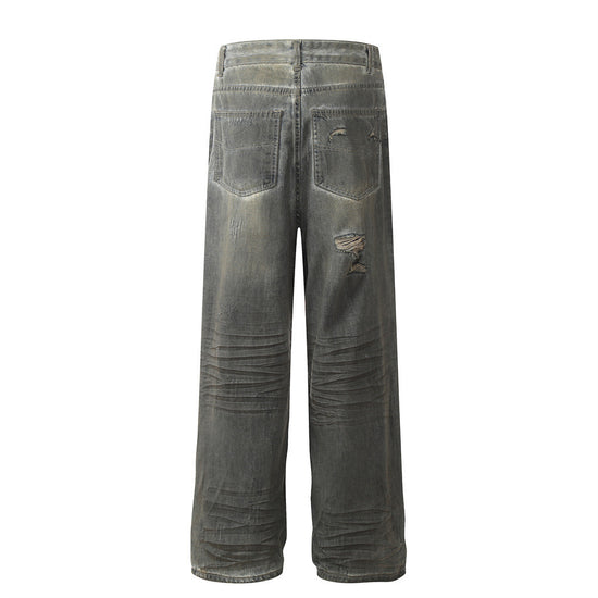 MONO//FIT Men's Jeans with Distressed Design, Perfect for heavy industry streetwear style