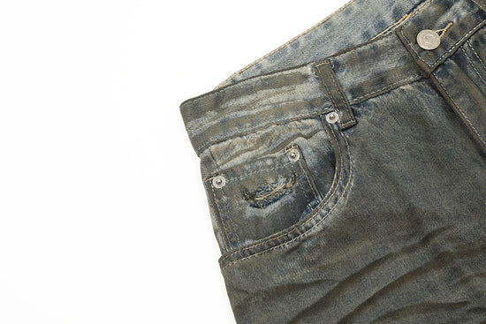 MONO//FIT Men's Jeans with Distressed Design for heavy industry streetwear style