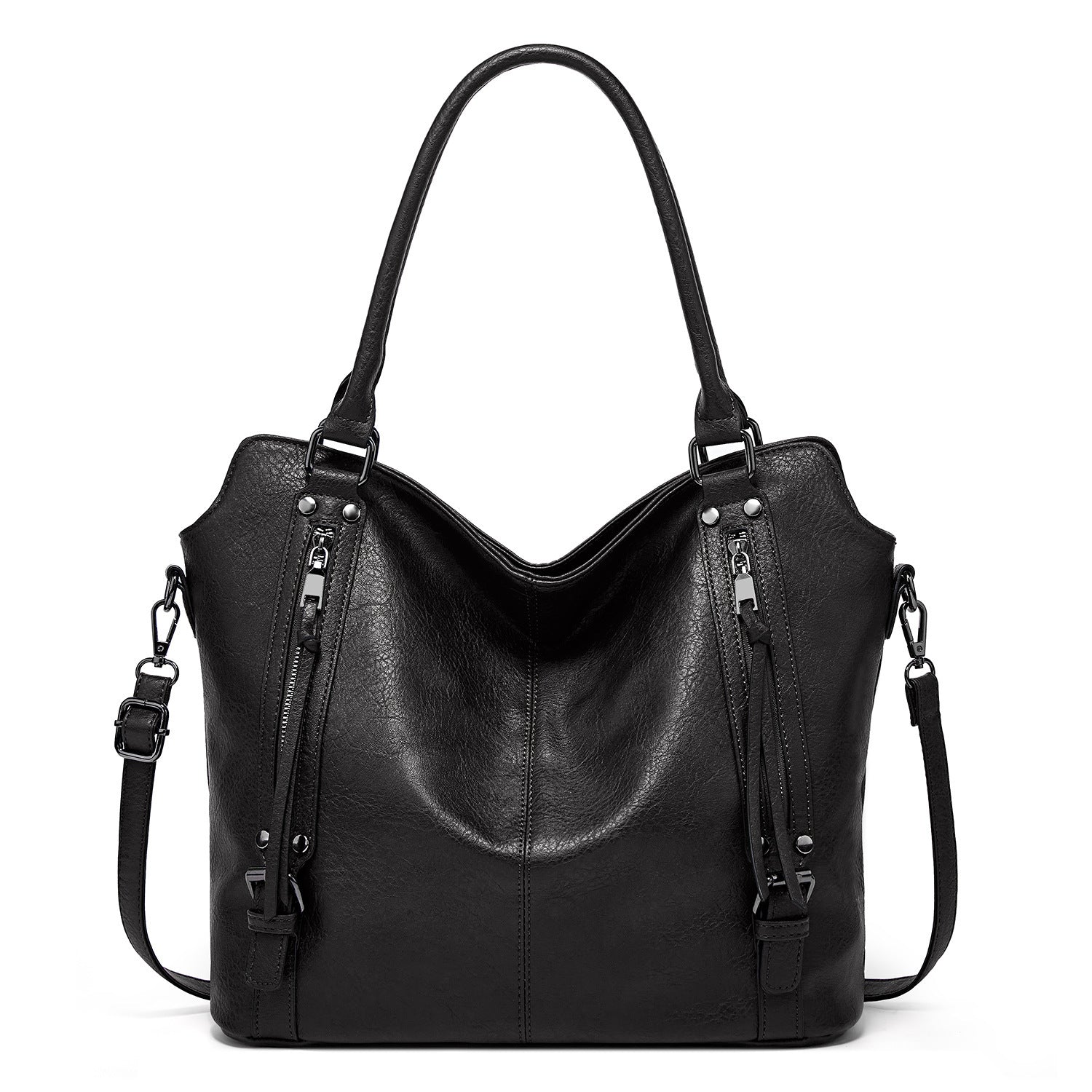 MONO//FIT large capacity handbag for women in black with stylish design and adjustable straps