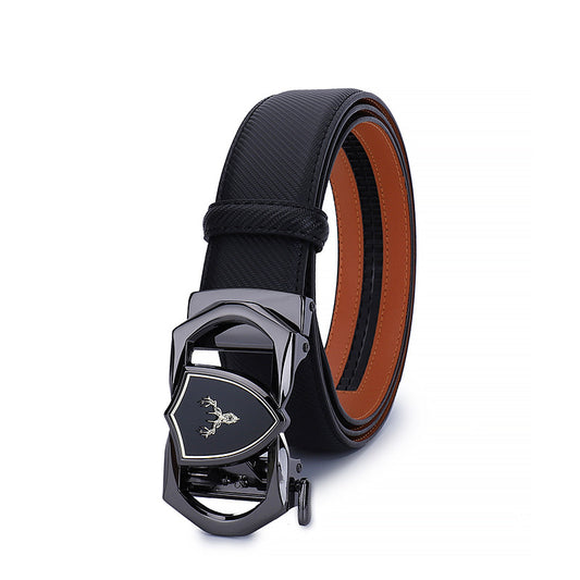 MONO//FIT leather belt for men with a sleek black design and stylish buckle