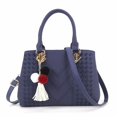 MONO//FIT Luxury ladies handbags in navy with stylish tassel and chain details