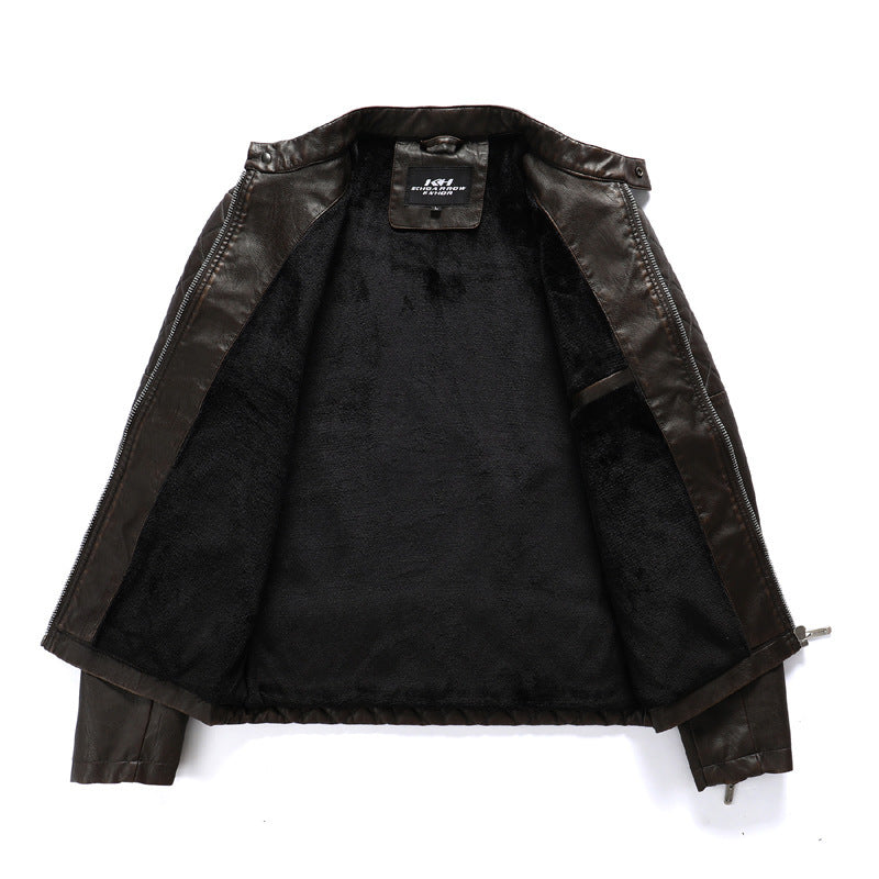 Interior view of MONO//FIT men's leather jacket showcasing soft lining for comfort and style