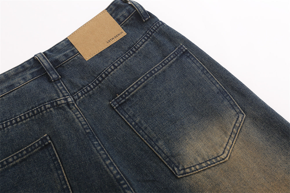 MONO//FIT men's straight jeans fashion with a classic dark wash and back pocket detail
