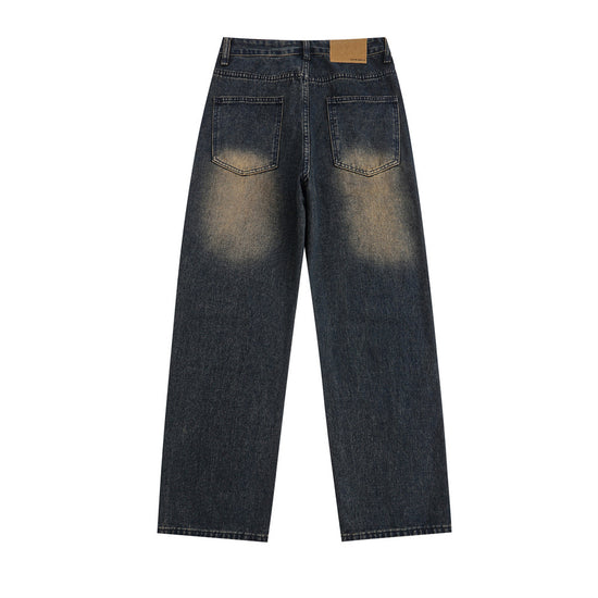 MONO//FIT men's straight jeans fashion with a relaxed fit and vintage wash for casual style