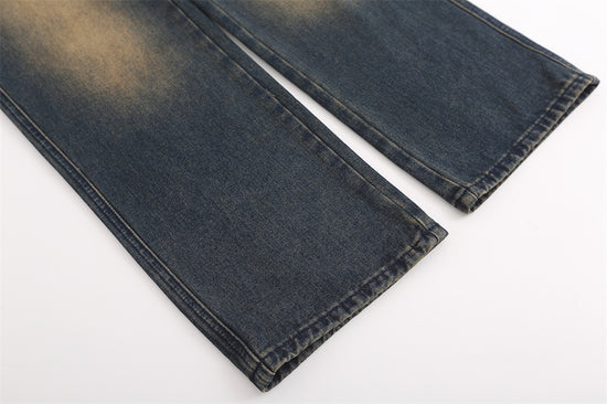 MONO//FIT men's straight jeans fashion in dark wash with subtle fading for a stylish casual look