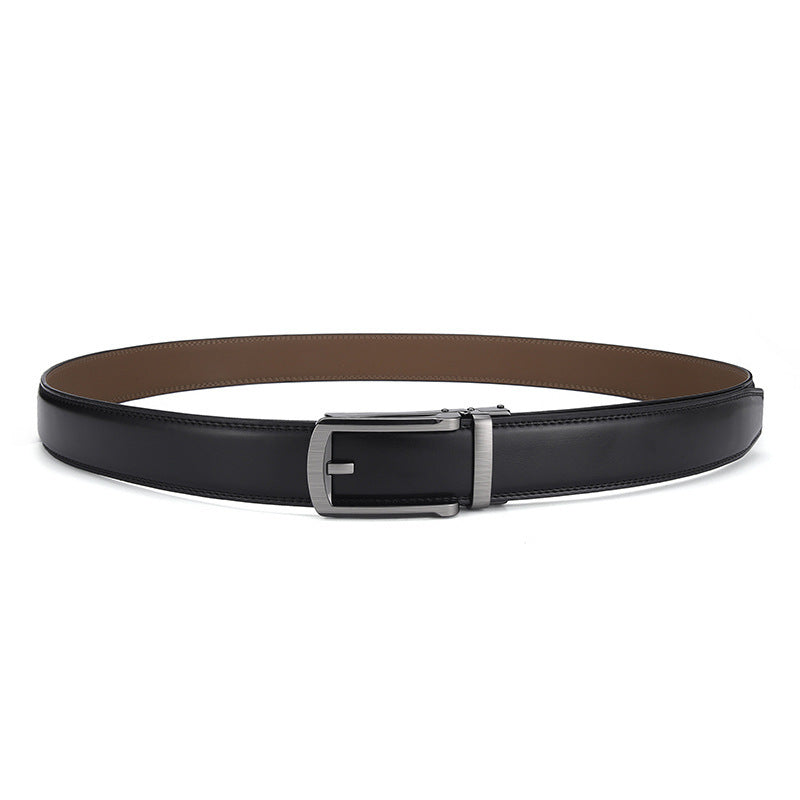 MONO//FIT men's timeless design belt in black leather with a sleek silver buckle for versatile styling