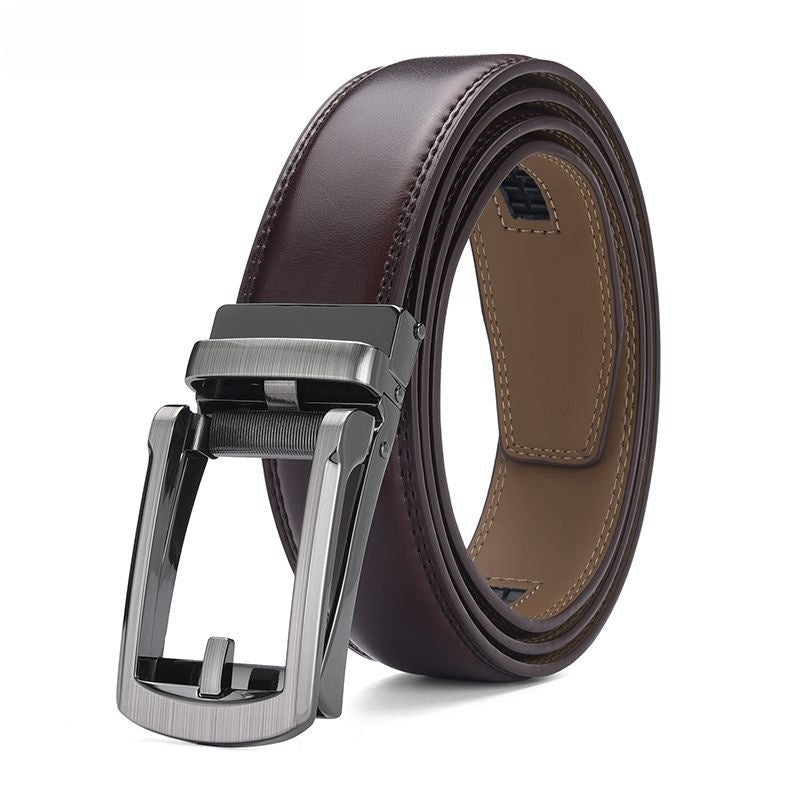 MONO//FIT men's timeless design belt in brown leather with a sleek metal buckle for classic style