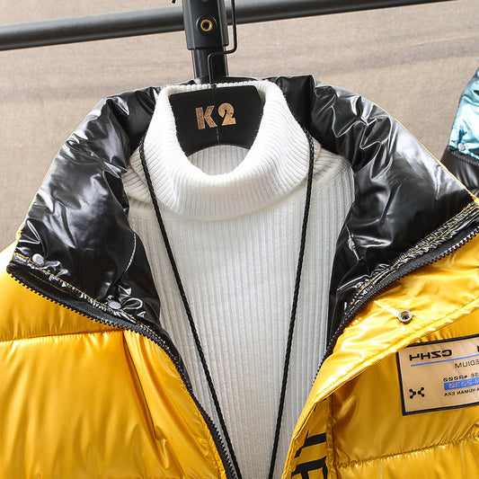 MONO//FIT men's winter down jacket with a stylish collar and warm insulation for cold weather