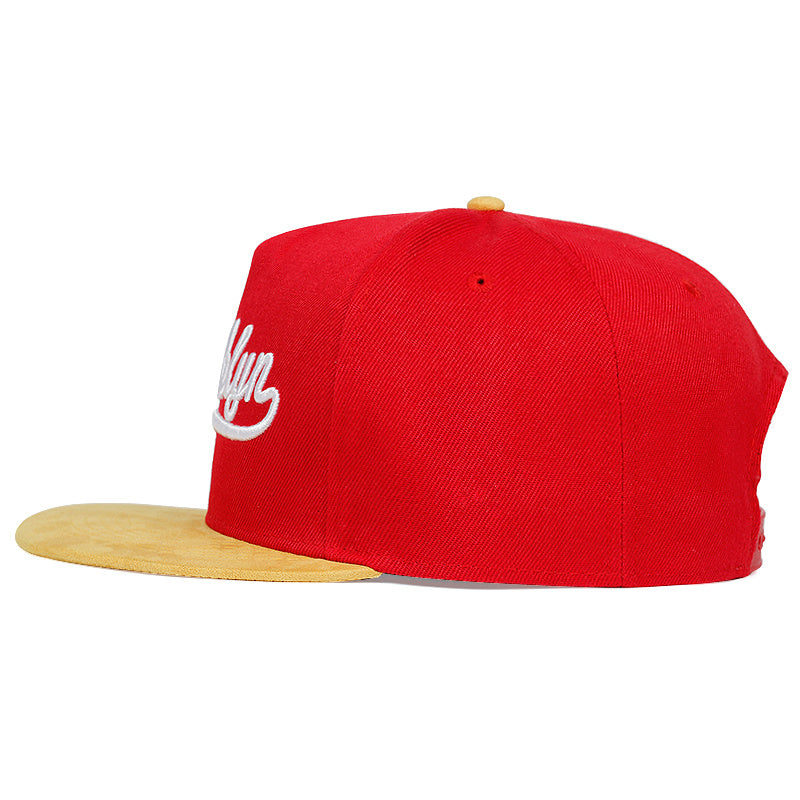 MONO//FIT Red Sport Cap for Men with Yellow Brim and Stylish Design